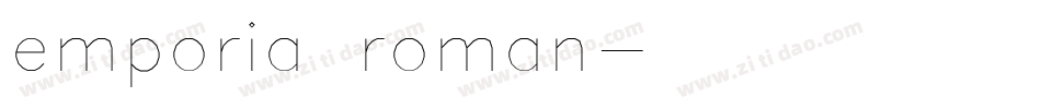 emporia roman字体转换